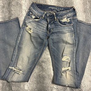 American eagle super stretch size 6 long artisan flare jeans